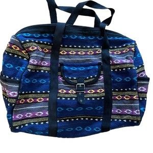 Boho ethnic folk  weekends multicolor large bag